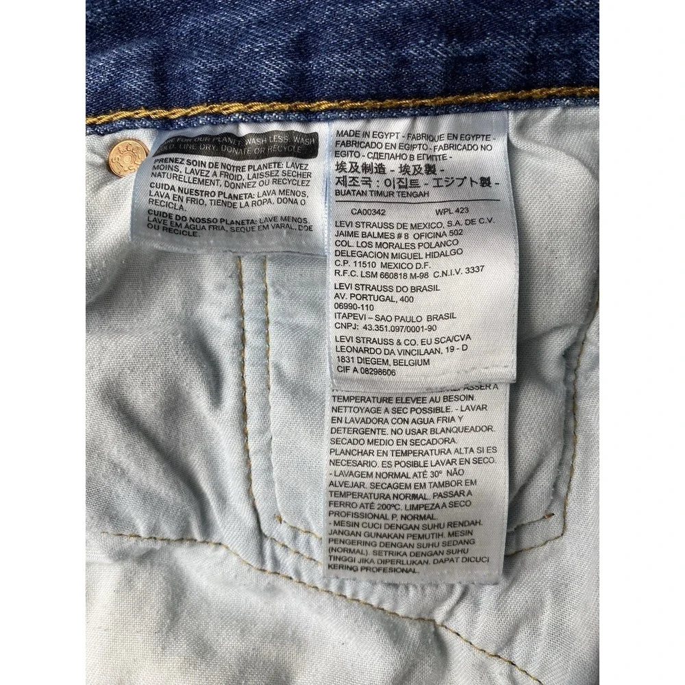 Levi's 501 Original Fit Button Fly Jeans Men's 40x32 Measured 38x29 Dark Wash